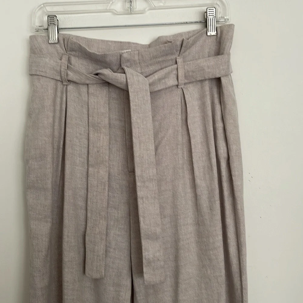 Banana Republic Women’s High Waisted Linen Cotton Pants with Tie Belt